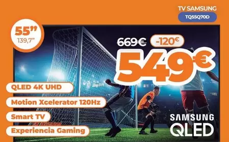 Oferta de Samsung - Tv TQ55Q70D  por 549€ en Pascual Martí