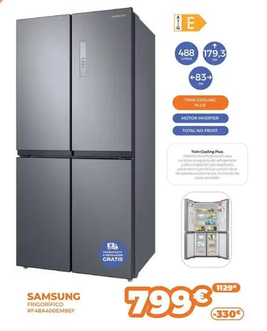 Oferta de Samsung - Frigorífico RF48A400EM9EF  por 799€ en Pascual Martí