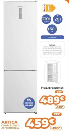 Oferta de Artica - Combi Blanco AEFC201600EW  por 459€ en Pascual Martí