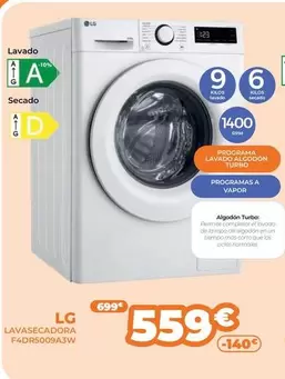 Oferta de LG - Lavasecadora F4dr5009a3w por 559€ en Pascual Martí