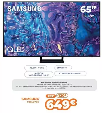 Oferta de Samsung - TQ65Q70D  por 649€ en Pascual Martí
