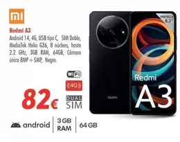 Oferta de Xiaomi - Redmi A3 por 82€ en Zbitt