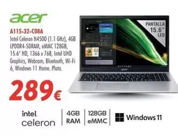 Oferta de Acer - A115-32-C08A por 289€ en Zbitt