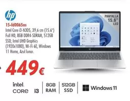 Oferta de HP - 15 Hd0065ns por 449€ en Zbitt