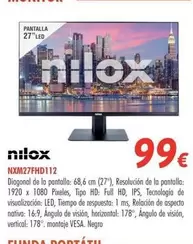 Oferta de Nilox - NXM27FHD112 por 99€ en Zbitt