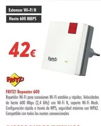 Oferta de Fritz - Repeater 600 por 42€ en Zbitt