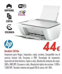 Oferta de HP - Deskjet 2810e por 44€ en Zbitt
