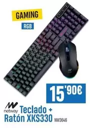 Oferta de Netway - Teclado + Raton Xks330 por 15,9€ en Beep