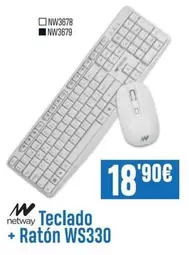 Oferta de Netway - Teclado + Ratón Ws330 por 18,9€ en Beep