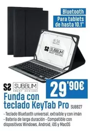 Oferta de Subblim - Funda Con Teclado keyTab Pro por 29,9€ en Beep