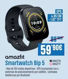 Oferta de AMAZFIT - Smartwatch Bip 5 por 59,9€ en Beep