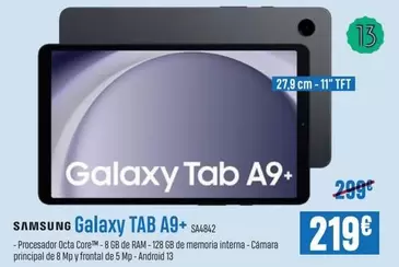 Oferta de Samsung - Galaxy Tab A9+ por 219€ en Beep