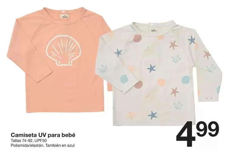 Oferta de Camiseta Uv Para Bebe por 4,99€ en ZEEMAN