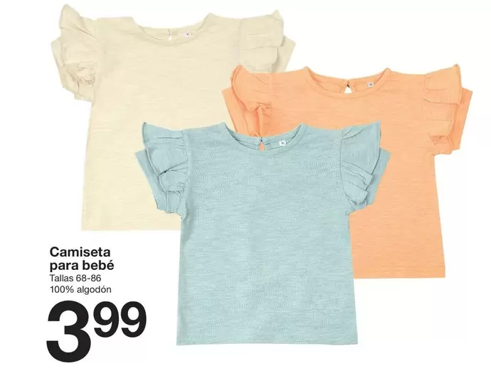 Oferta de Camiseta Para Bebe por 3,99€ en ZEEMAN