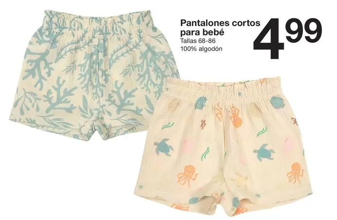 Oferta de Pantalones Cortos Para Bebé por 4,99€ en ZEEMAN