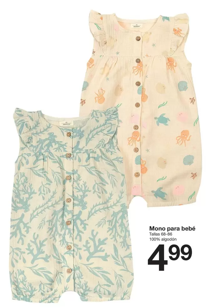 Oferta de Mono Para Bebe por 4,99€ en ZEEMAN