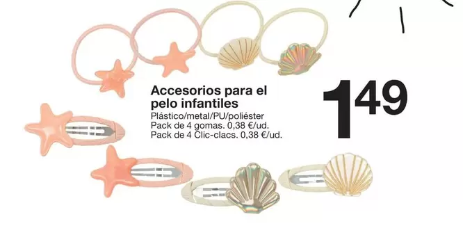 Oferta de Accesorios Para El Pelo Infantil por 1,49€ en ZEEMAN