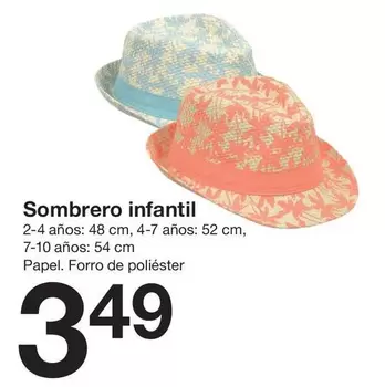 Oferta de Sombrero Infantil por 3,49€ en ZEEMAN