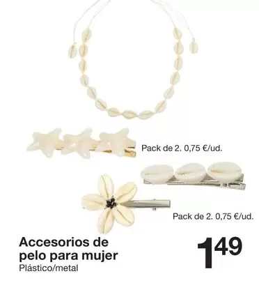 Oferta de Accesorios De Pelo Para Mujer por 1,49€ en ZEEMAN