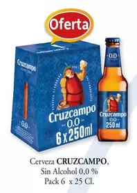 Oferta de Cruzcampo - Cerveza Sin Alcohol 0,0% en Cash Barea