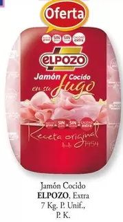 Oferta de Elpozo - Jamón Cocido Extra en Cash Barea