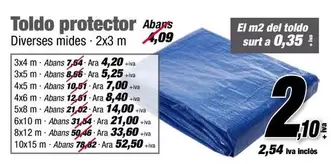 Oferta de Toldo Protector por 2,1€ en Ferrolan
