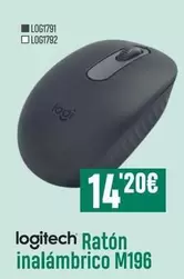 Oferta de Logitech - Ratón Inalambrico M196 por 14,2€ en PCBox