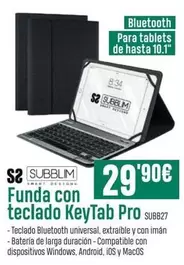 Oferta de Subblim - Funda Con Teclado Keytab Pro por 29,9€ en PCBox