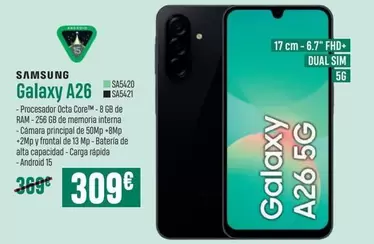 Oferta de Samsung - Galaxy A26 por 309€ en PCBox