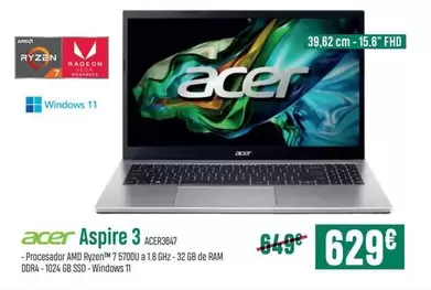 Oferta de Acer - Aspire 3 por 629€ en PCBox