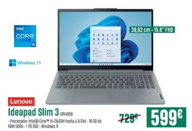 Oferta de Lenovo - Ideapad Slim 3 Lv4465g por 599€ en PCBox