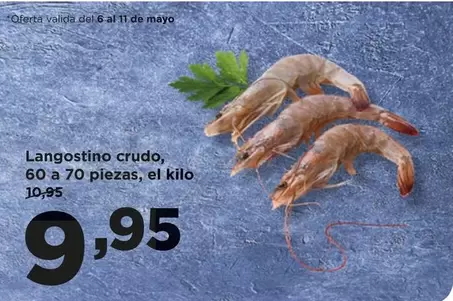 Oferta de Langostino Crudo por 9,95€ en Alimerka