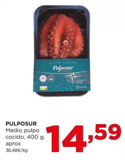 Oferta de Pulposur - Medio Pulpo Cocido por 14,59€ en Alimerka