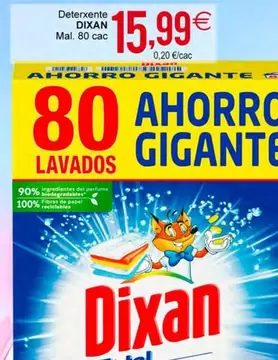 Oferta de Dixan - Detergente por 15,99€ en Plenus Supermercados