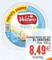 Oferta de El Ventero - Queixo Baixo En Sal por 8,49€ en Plenus Supermercados