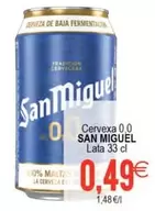 Oferta de San Miguel - Cervexa 0,0 por 0,49€ en Plenus Supermercados