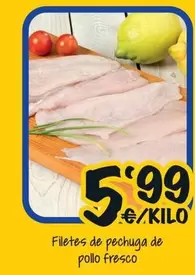 Oferta de Filetes De Pechuga De Pollo Fresco por 5,99€ en Cash Fresh