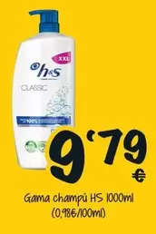 Oferta de Gama Champu Hs por 9,79€ en Cash Fresh