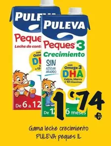 Oferta de Puleva - Leche Crecimiento Peques por 1,74€ en Cash Fresh