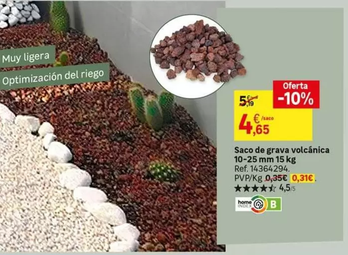 Oferta de Home - Saco De Grava Volcanica por 4,65€ en Leroy Merlin