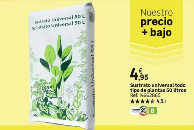 Oferta de ATO - Sustrato Universal Todo Tipo De Plantas 50 Litros por 4,95€ en Leroy Merlin