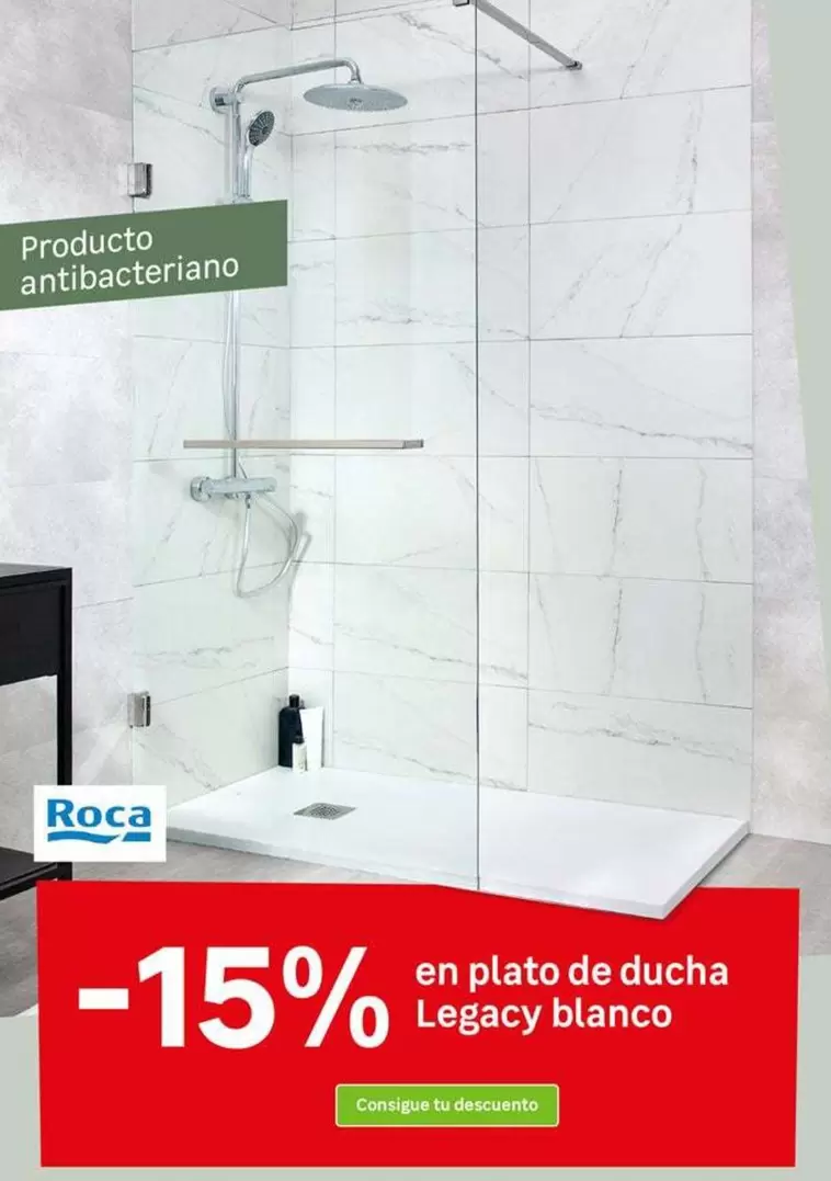 Oferta de Roca - En Plato De Ducha Legacy Blanco en Leroy Merlin