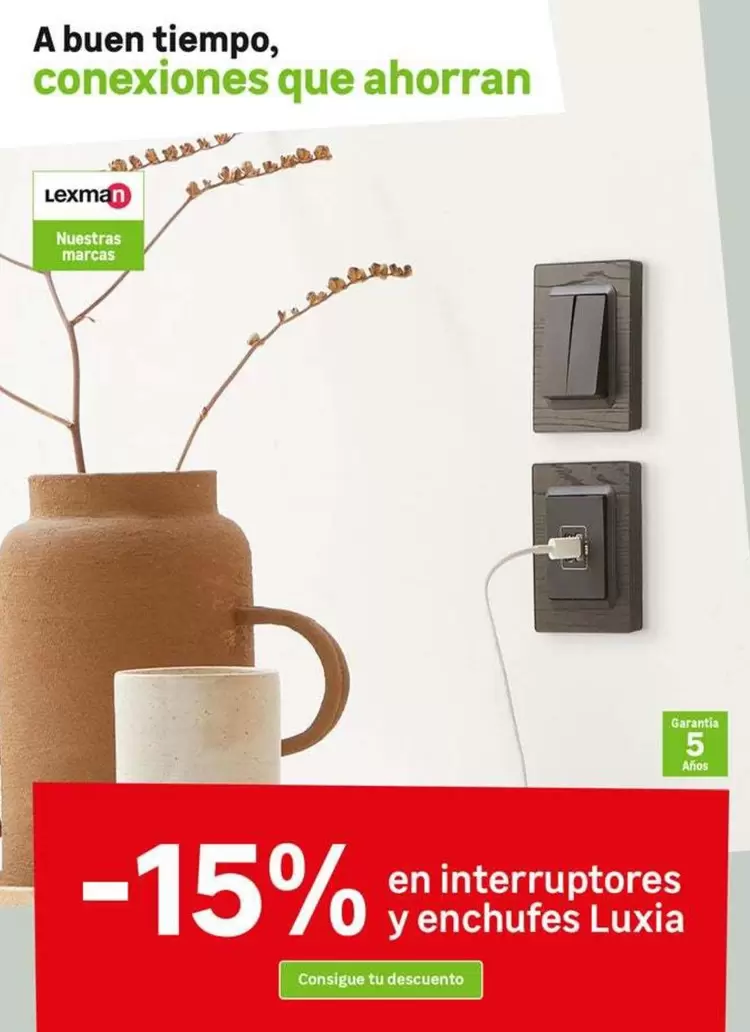 Oferta de Lexman - En Interruptores Y Enchufes en Leroy Merlin
