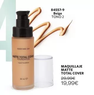 Oferta de Cristian Lay - Maquillaje Matte Total Cover por 19,99€ en Cristian Lay