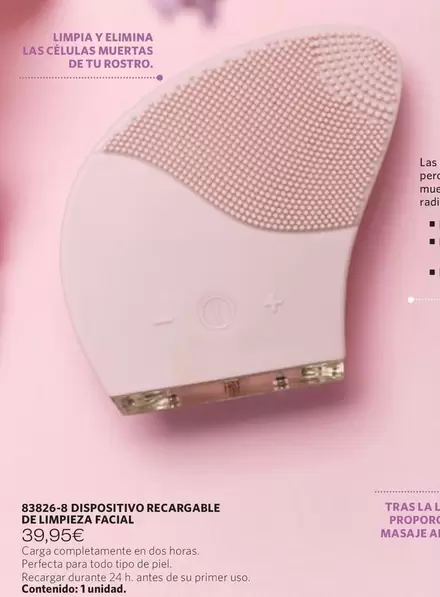 Oferta de Dispositivo Recargable De Limpieza Facial por 39,95€ en Cristian Lay