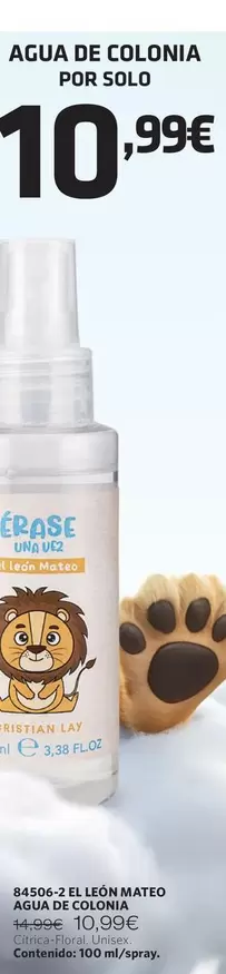 Oferta de Cristian Lay - Agua De Colonia por 10,99€ en Cristian Lay