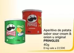 Oferta de Pringles - Aperitivo De Patata Sabor Sour Cream & Onion U Original por 0,9€ en Supeco