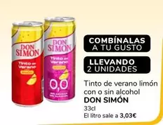 Oferta de Don Simón - Tinto De Verano Limon Con O Sin Alcohol por 1€ en Supeco
