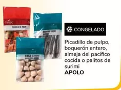 Oferta de Apolo - Picadillo De Pulpo, Boquerón Entero, Almeja Del Pacífico Cocida O Palitos De Surimi  por 1€ en Supeco