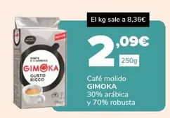Oferta de Gimoka - Café Molido 30% Arábica Y 70% Robusta por 2,09€ en Supeco